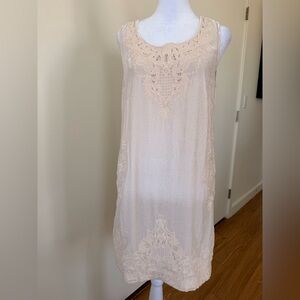 Elegant Retro Cream Lace Dress